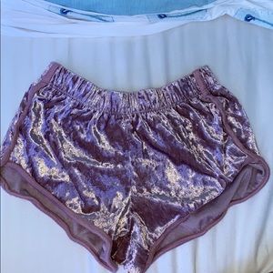 Pacsun velvet sleeping shorts